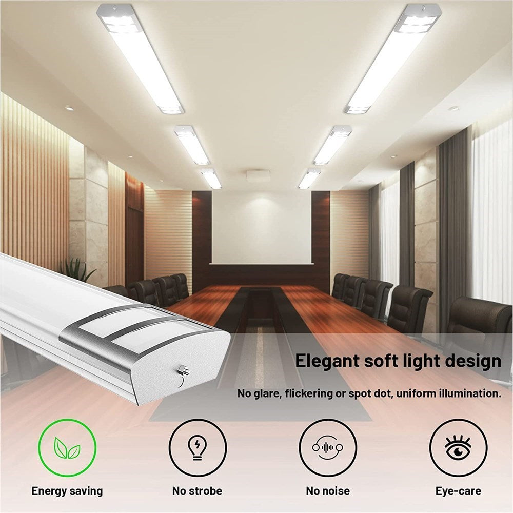 AntLux 4ft LED Flush Mount Linear Lights 40W 4500lm. Set of 4