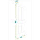 Roman Arc Raised 2-Panel Primed Pine Interior Door. 36 " x 80" x 1-3/8 "