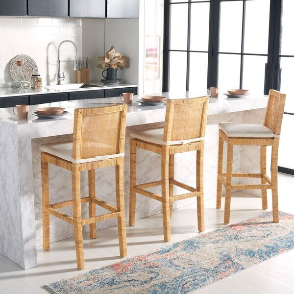 Mariah Solid Wood 29.53" Bar Stool (1 Set)