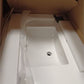 30-inch 2-Drawer Bathroom Vanity, Navy Blue with White Engineered Marble Top
